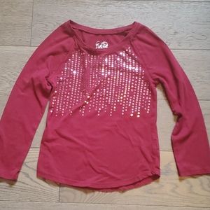 Justice girl's sequin long sleeve t-shirt